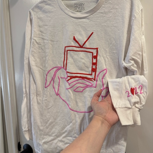 Harry Styles Tops - Harry Styles tour 2022 White Long Sleeve Tee bunny merch